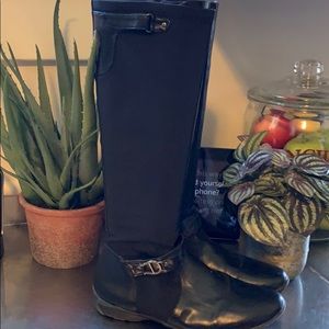 Etienne Aigner Black Stretchy Riding Boots